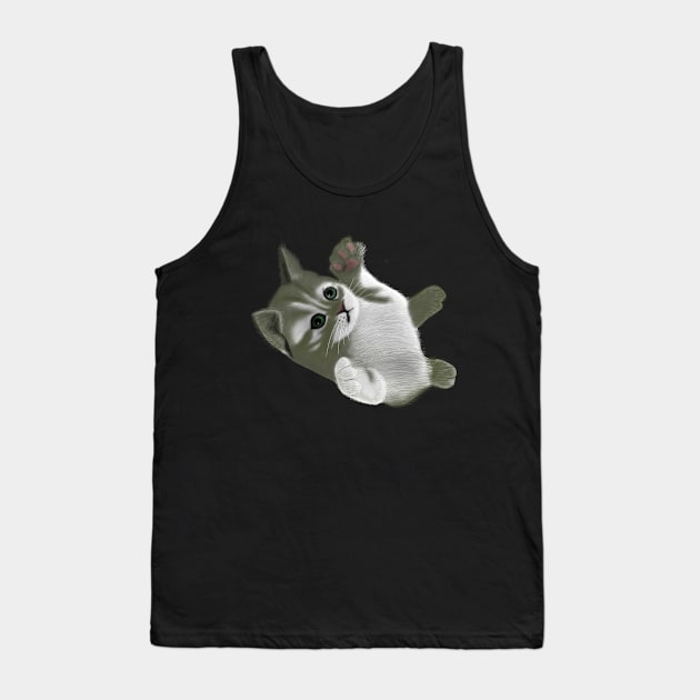 Funny Cat Gift Tank Top by Merchweaver